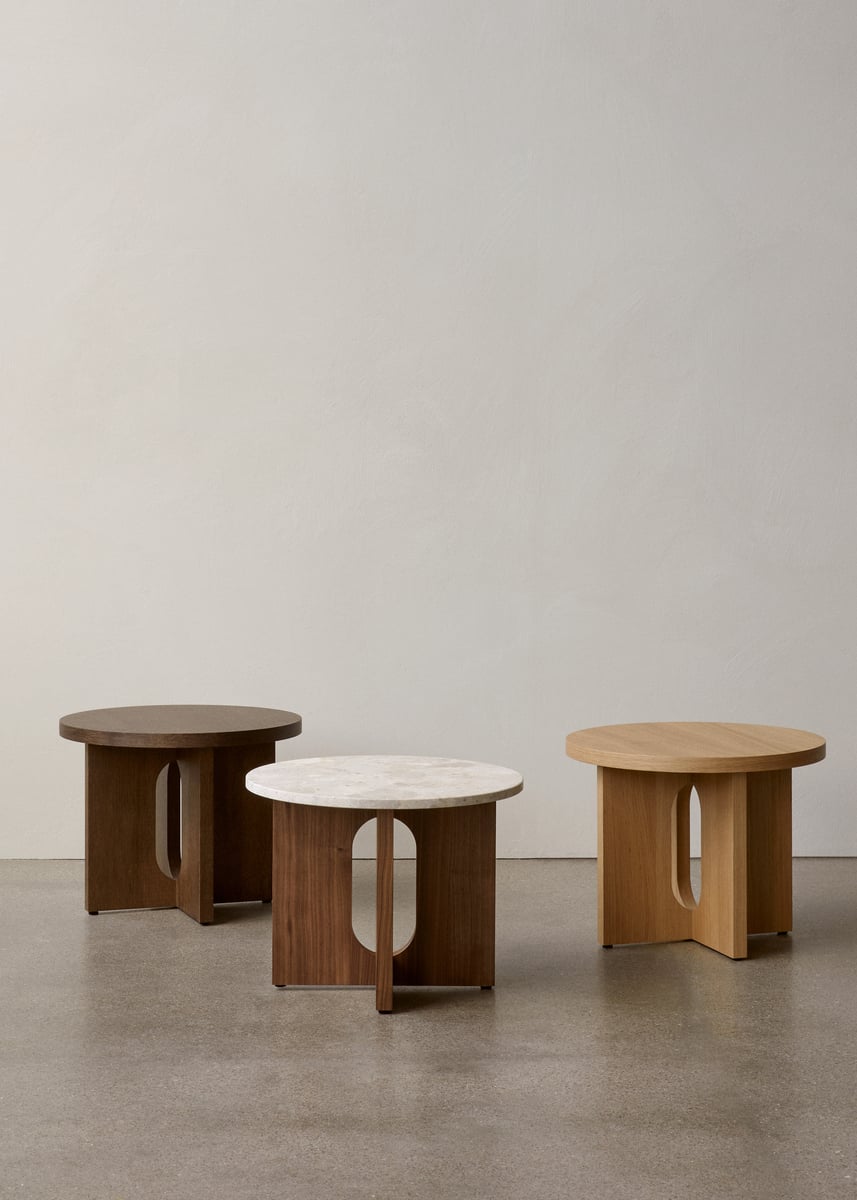 Androgyne side table, 50 cm, oak - Kunis Breccia