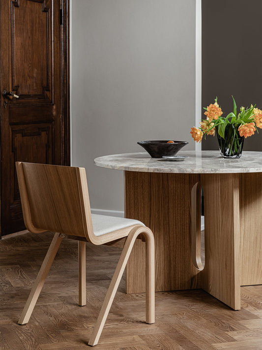 Ready Dining Chair, Oak Base and Back, Upholstered Seat