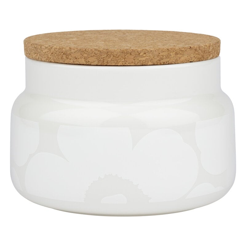 Oiva - Unikko jar by Marimekko #0,7 L, off-white - white #