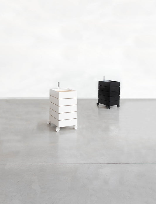 360° drawer unit, 5 drawers, white