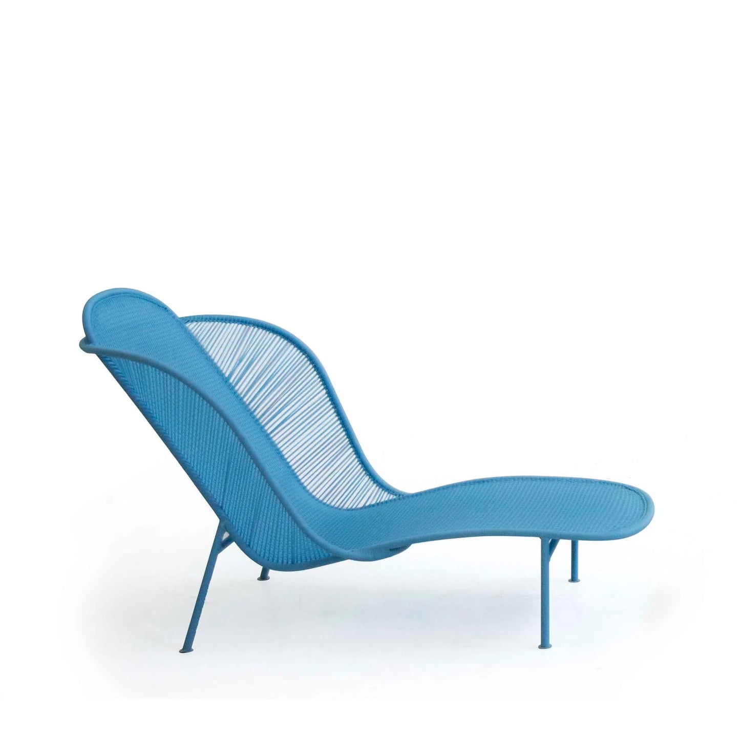 Imba - Colored Polyethylene Handwoven Threads Chaise Longue by Moroso #bleu ciel