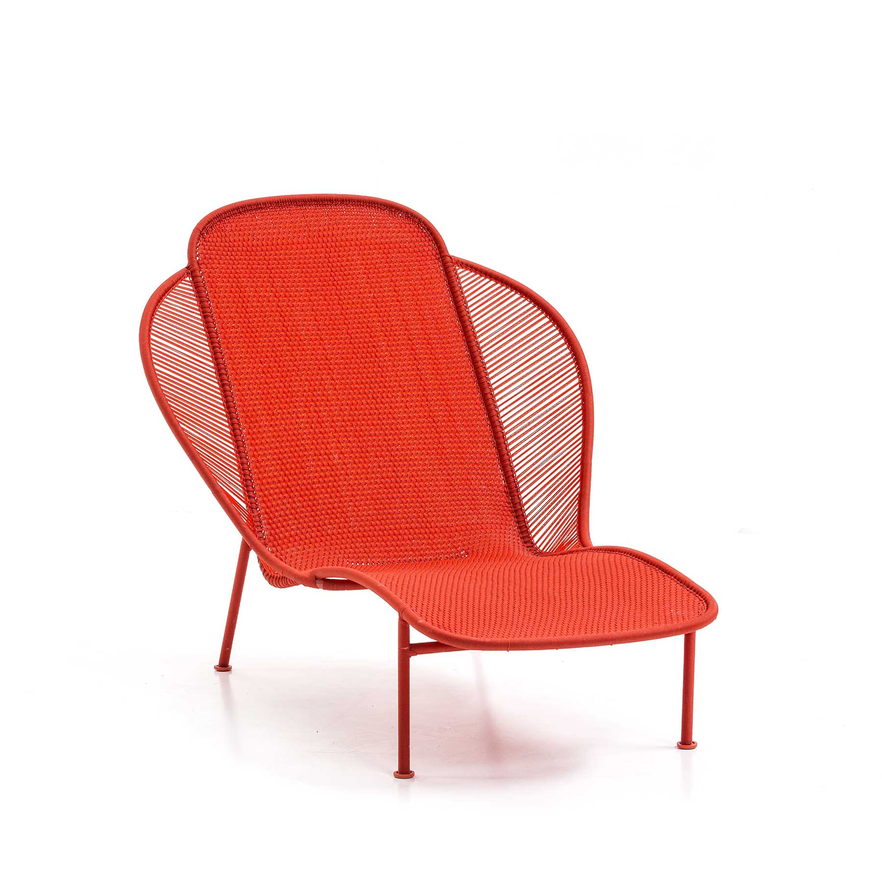 Imba - Colored Polyethylene Handwoven Threads Chaise Longue by Moroso #rouge