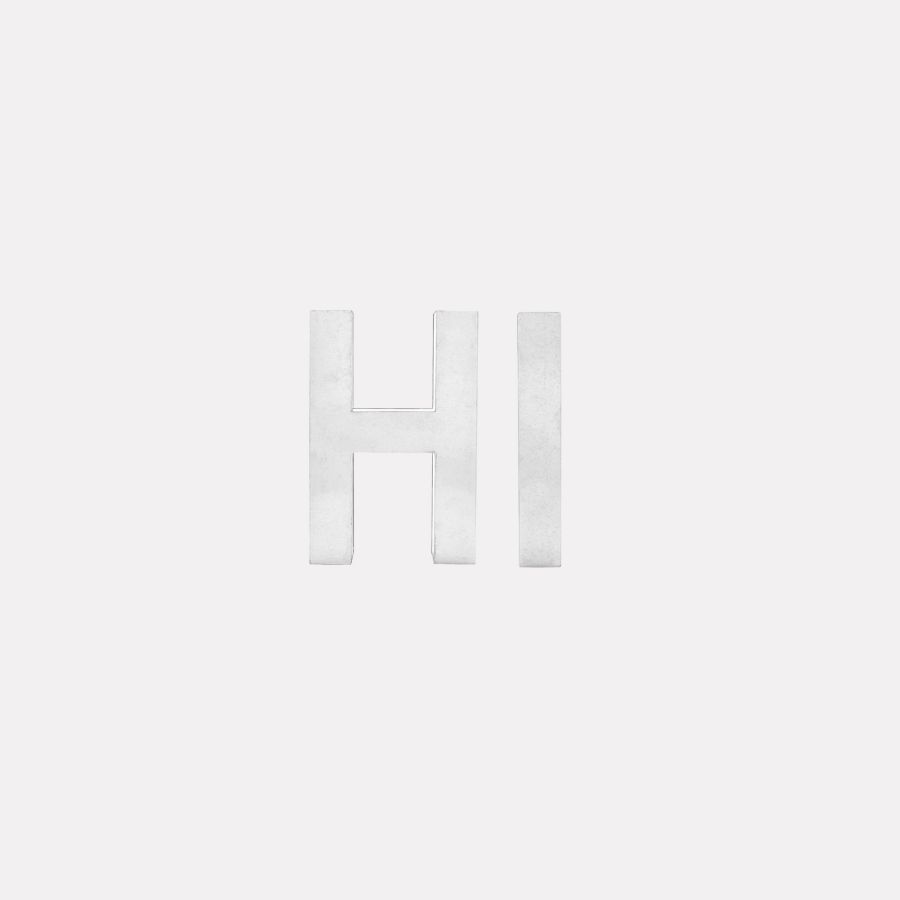 aluminum letters Decorative Object HI by Seletti