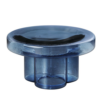 Soda - Round Blown Glass Coffee Table by Miniforms #Blue