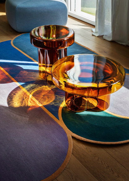 Soda side table, amber
