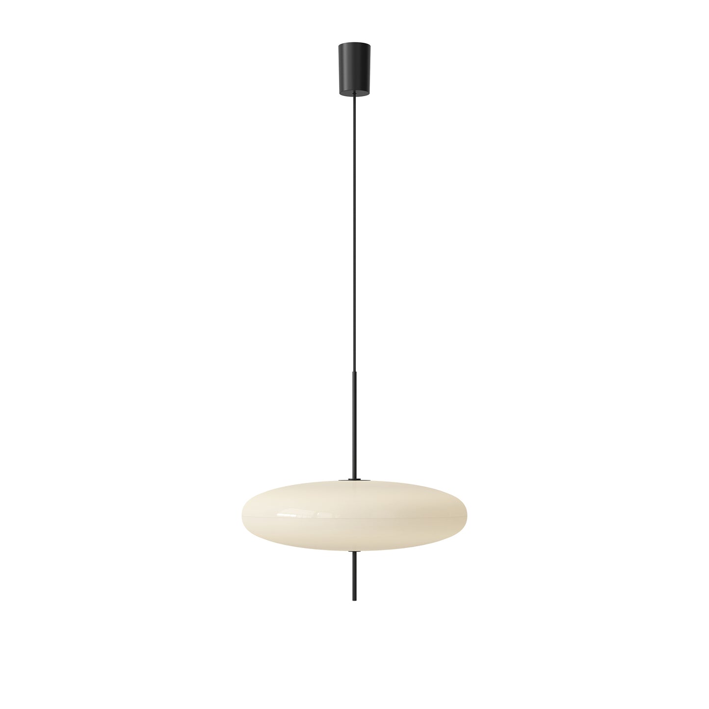 Suspension Lamp Model 2065 by Astep #White Diffuser / Black Hardware / Black Cable