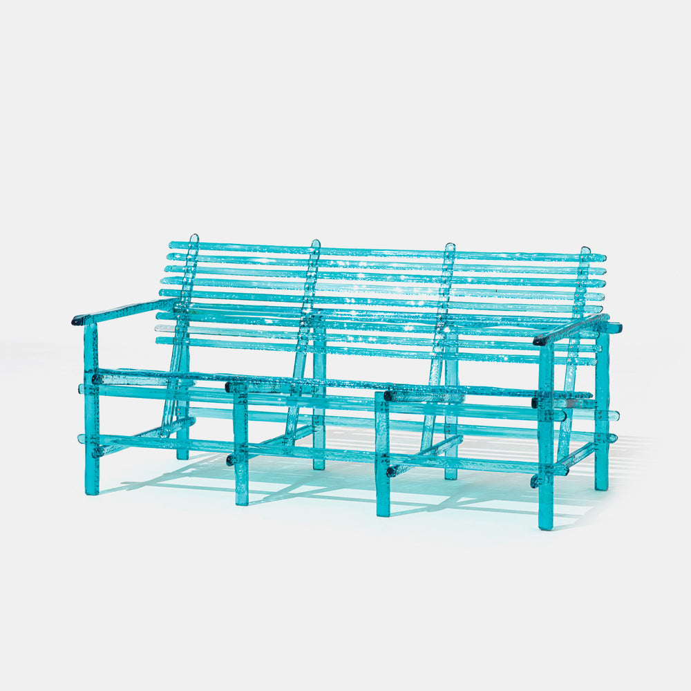 A'MARE - Polycarbonate outdoor bench with back by edra