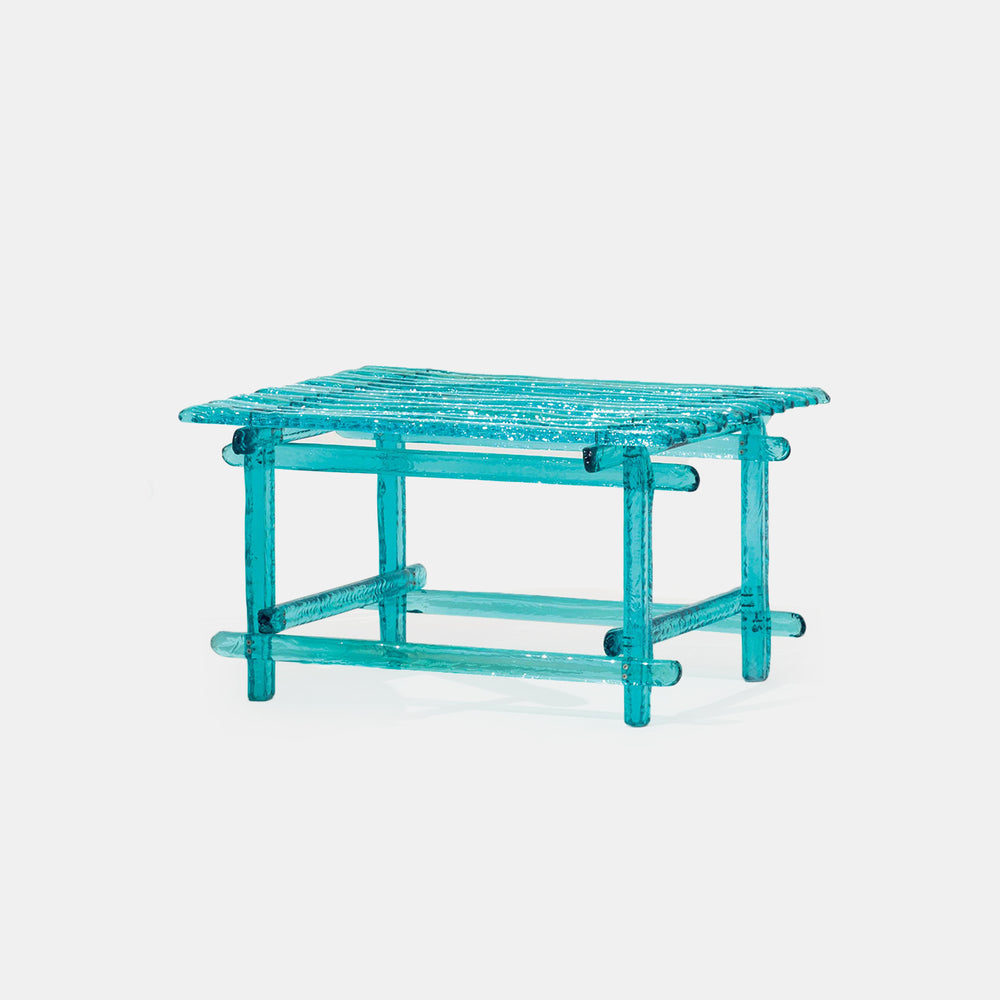 A'MARE - Square polycarbonate garden side table by edra