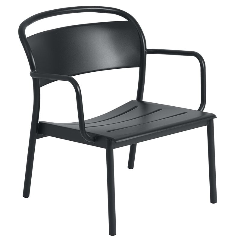 Linear Steel lounge armchair by Muuto #black #