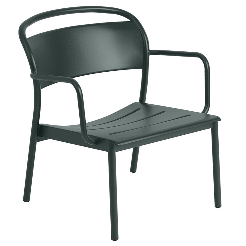 Linear Steel lounge armchair by Muuto #dark green #