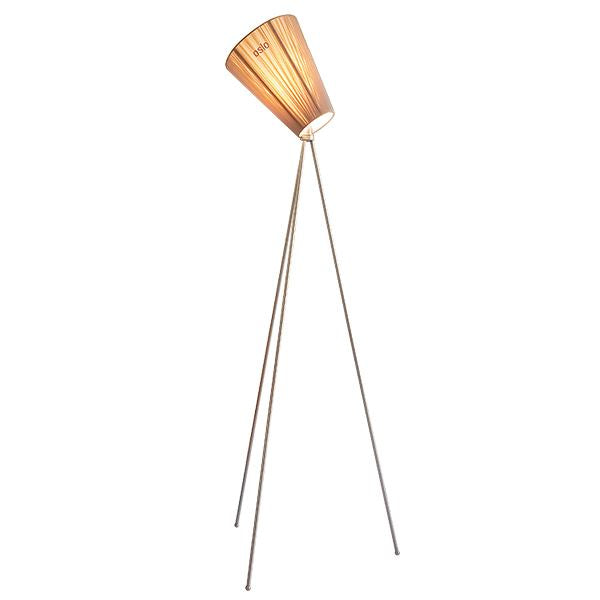 Oslo Wood Floor Lamp by Northern #Metal Base & Beige Shade