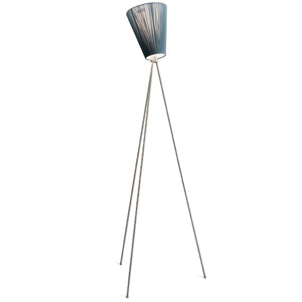 Oslo Wood Floor Lamp by Northern #Metal Base & Green Shade