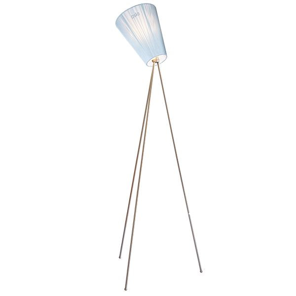 Oslo Wood Floor Lamp by Northern #Metal Base & Light Blue Shade