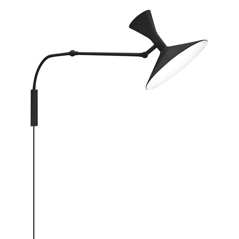 Mini Lampe De Marseille - Adjustable Aluminium Wall Lamp by Nemo #black / whitewash (inside)