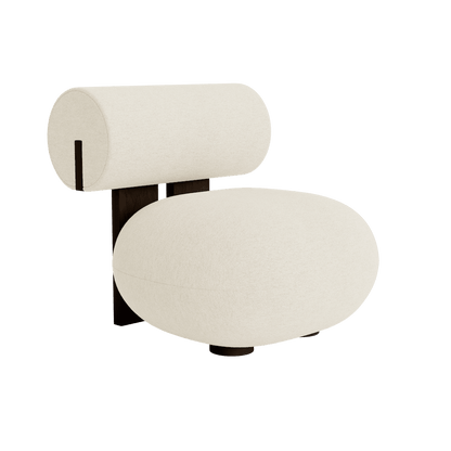 Hippo Lounge - Fabric Easy Chair by Norr11 #Dark Smoked Oak / Barnum Bouclé | 24