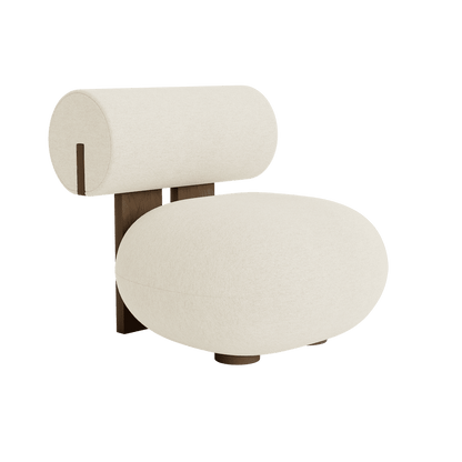 Hippo Lounge - Fabric Easy Chair by Norr11 #Light Smoked Oak / Barnum Bouclé | 24