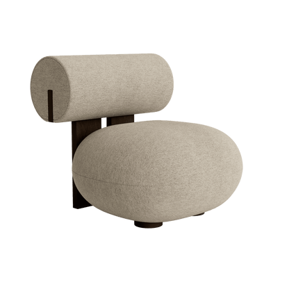 Hippo Lounge - Fabric Easy Chair by Norr11 #Dark Smoked Oak / Barnum Bouclé | 03