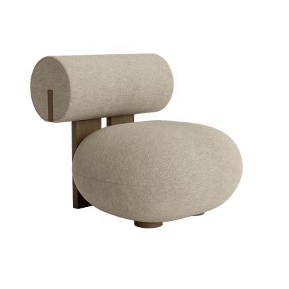 Hippo Lounge - Fabric Easy Chair by Norr11 #Light Smoked Oak / Barnum Bouclé | 03