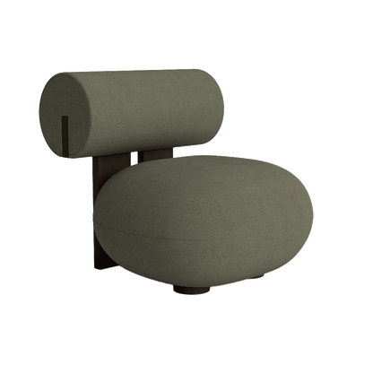 Hippo Lounge - Fabric Easy Chair by Norr11 #Dark Smoked Oak / Kvadrat | Fiord 2 | 961