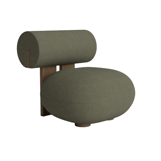 Hippo Lounge - Fabric Easy Chair by Norr11 #Light Smoked Oak / Kvadrat | Fiord 2 | 961