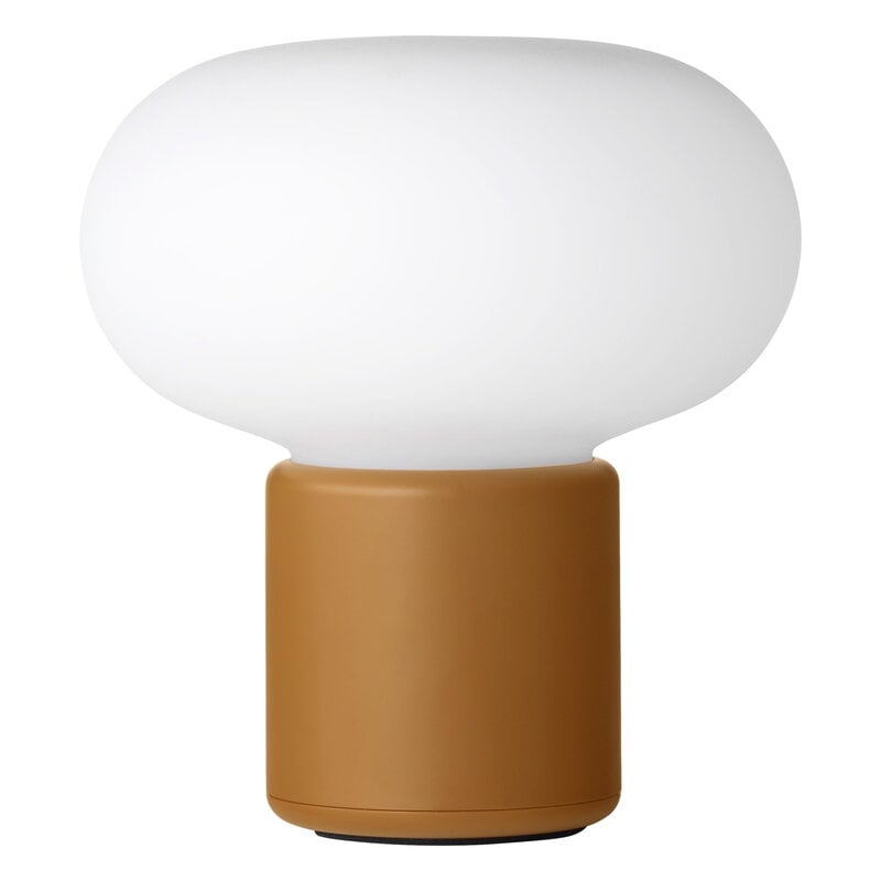 Karl-Johan portable table lamp by New Works #ochre yellow #