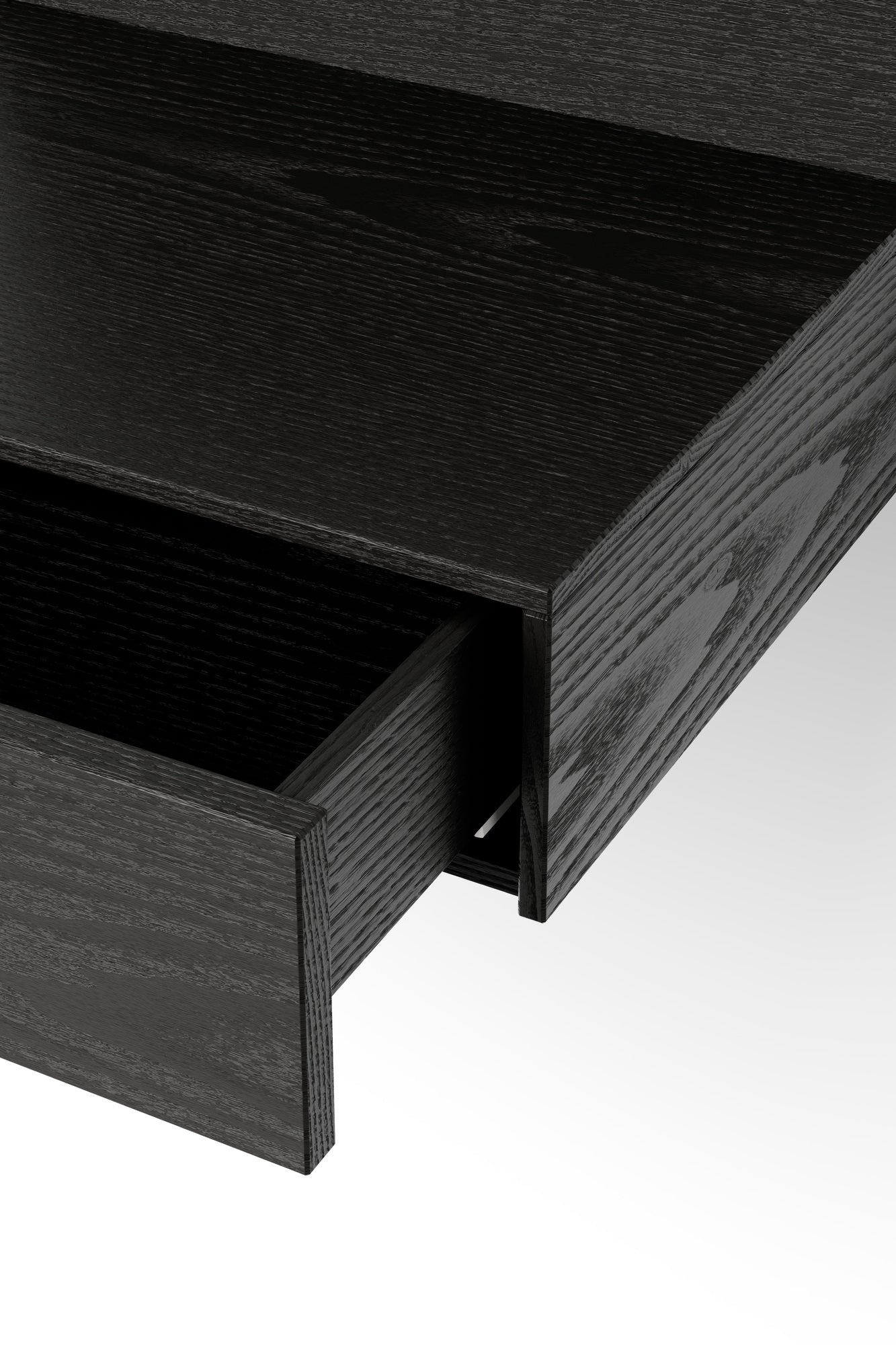 Tana wall mounted nightstand, black stained oak