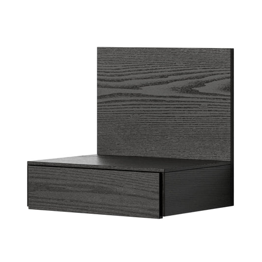 Tana wall mounted nightstand, black stained oak