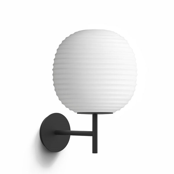 Lantern Wall Lamp Small Ø20 by NEW WORKS #Deep Black/ Chrome