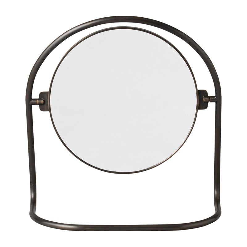 Nimbus table mirror by Audo Copenhagen #bronzed brass #