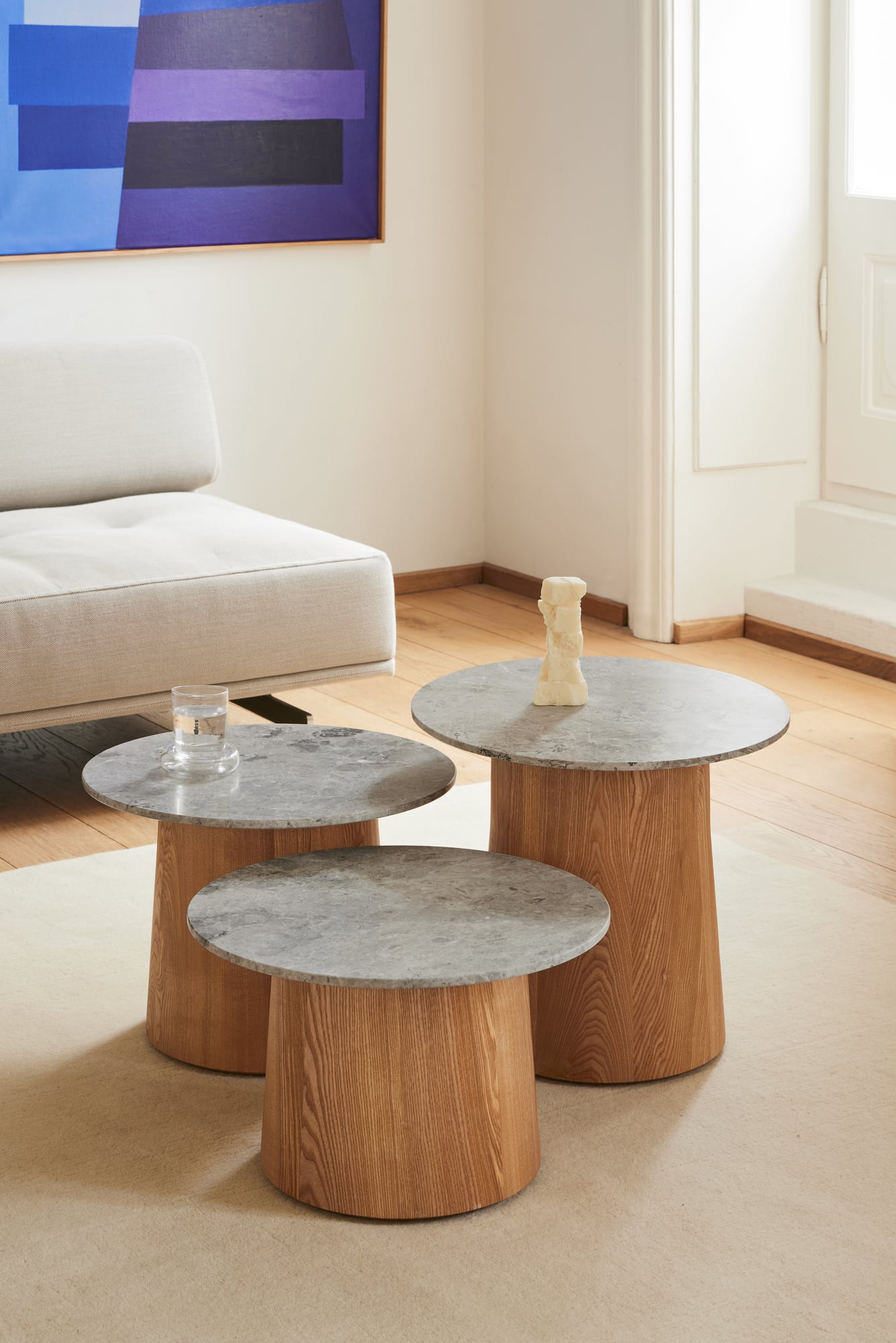 Niveau coffee table, 61 cm, oiled ash - tundra grey