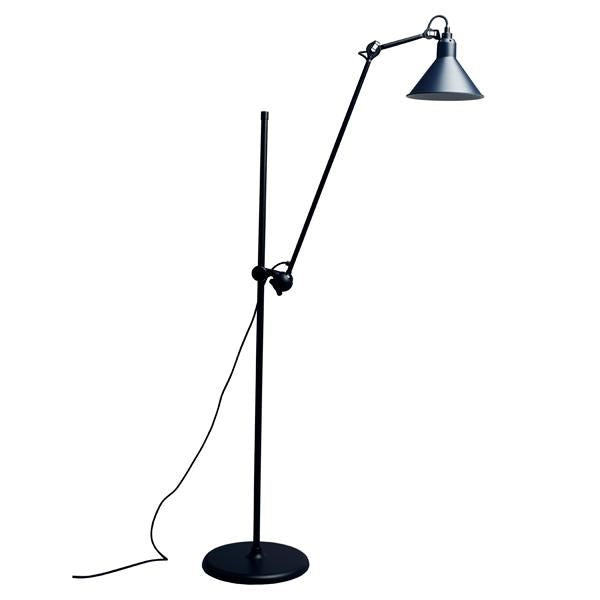 N215 Floor Lamp by Lampe Gras #Mat Black & Mat Blue