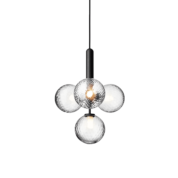 Miira 4 Pendant Lamp by Nuura #Rock Gray & Clear
