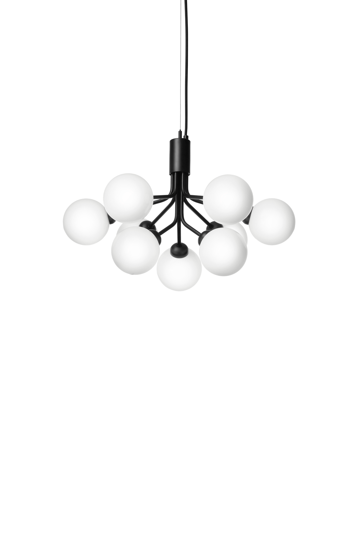 Apiales 9 Chandelier by Nuura #Black / Opal