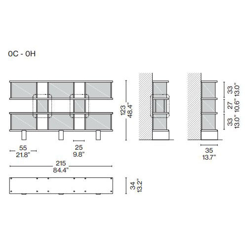 NUAGE TYPE MX WALL (Model - 215x35xH123)