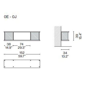 NUAGE TYPE ST WALL HANGING (Model - 152x34xH39)