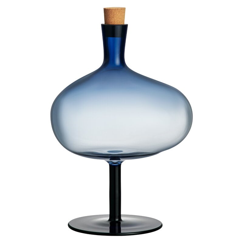 Bod bottle by Kosta Boda #295 mm, midnight blue - cork #