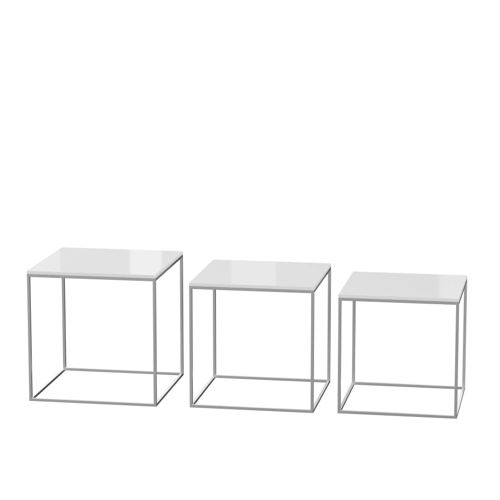 PK71™ - PK71, Nest of 3 Side Tables, 28 x 28 cm by Fritz Hansen