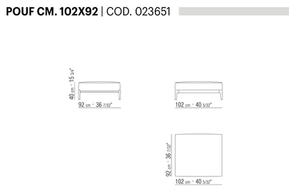 ADDA POUF CM. 102X92 도면 technical drawing