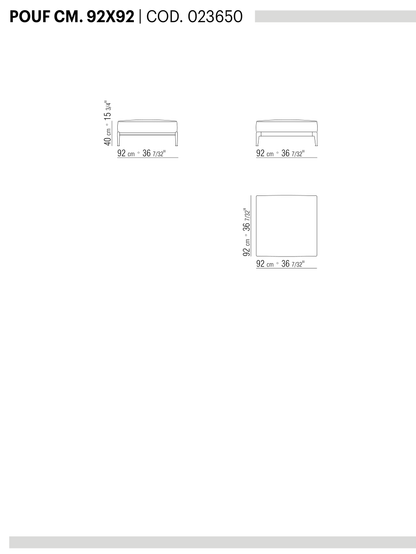 ADDA POUF CM. 92X92 도면 technical drawing