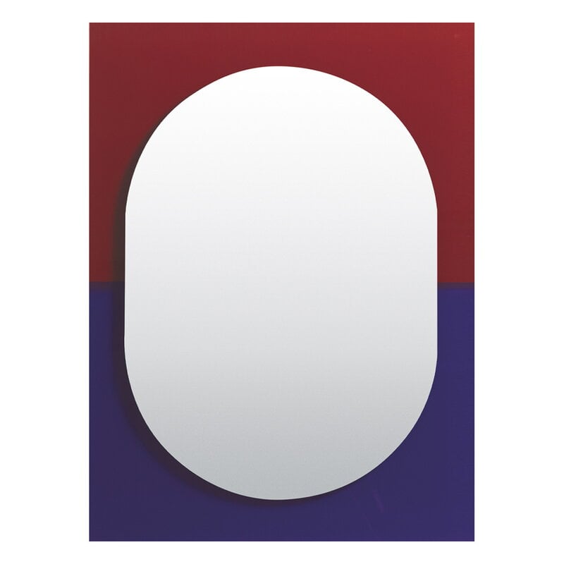 Wander mirror by Petite Friture #67 x 90 cm, purple - brown red #