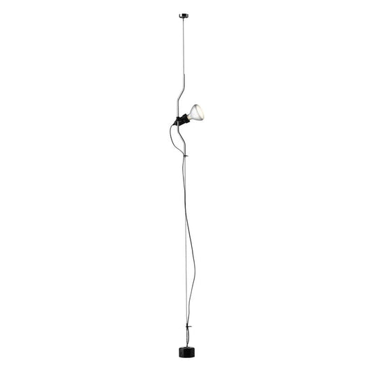 Parentesi floor lamp by Flos #nickel, dimmable #