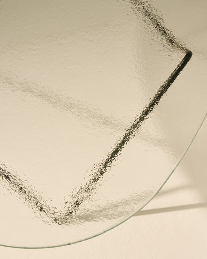 Pedrera coffee table, black - transparent structured glass