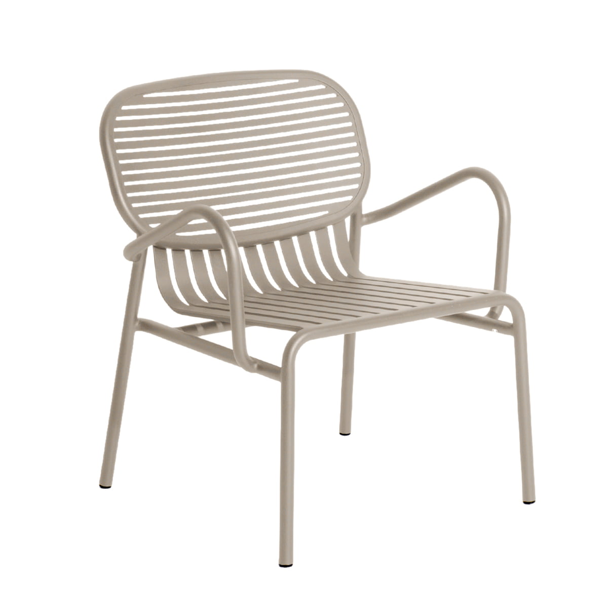 Week-End - Garden Powder Coated Aluminium Easy Chair With Armrests by Petite Friture #Dune