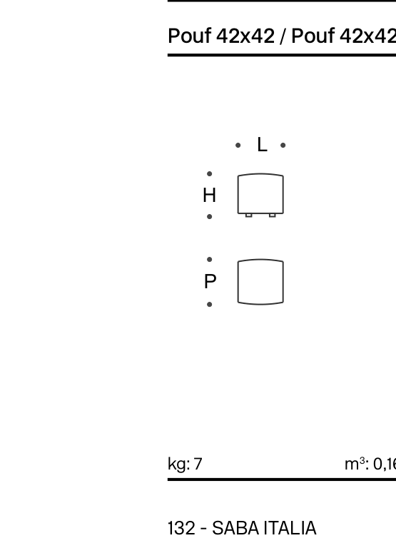 Pixel Pouf 42x42 - Cover Technical Drawing