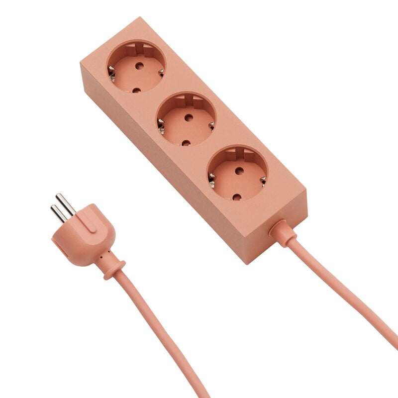 Power Bar power strip by Pedestal #2 m, dusty rose #