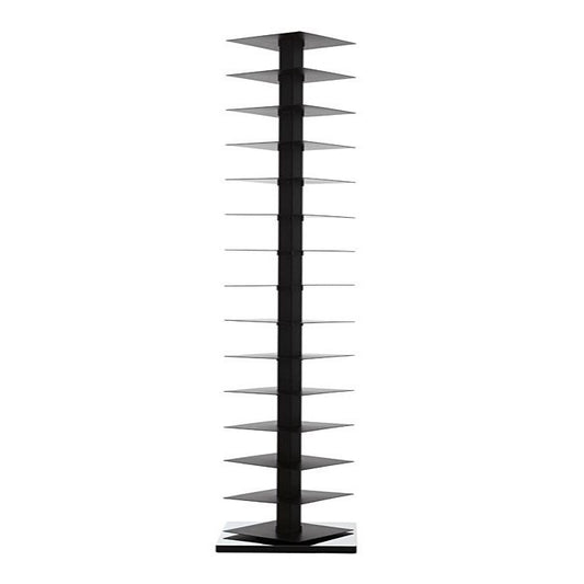 Ptolomeo x4 - Open swivel stainless steel bookcase