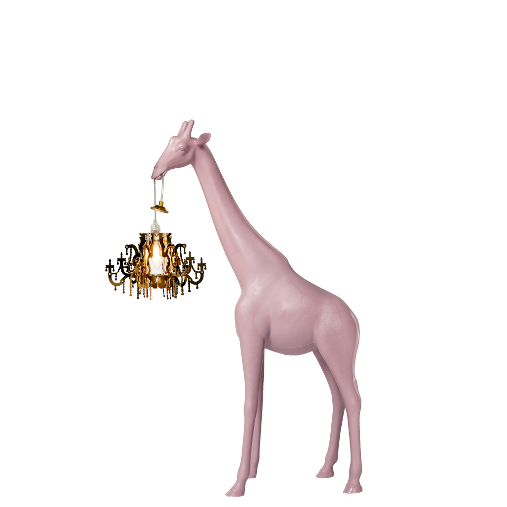 Giraffe In Love Xs table/floor lamp by Qeeboo #Dusty Rose