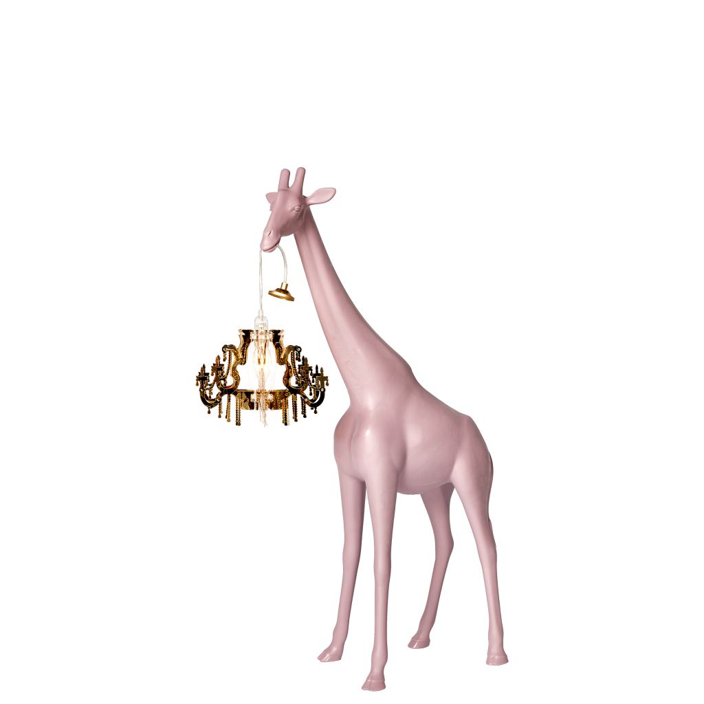 Giraffe In Love Xs table/floor lamp by Qeeboo #Dusty Rose