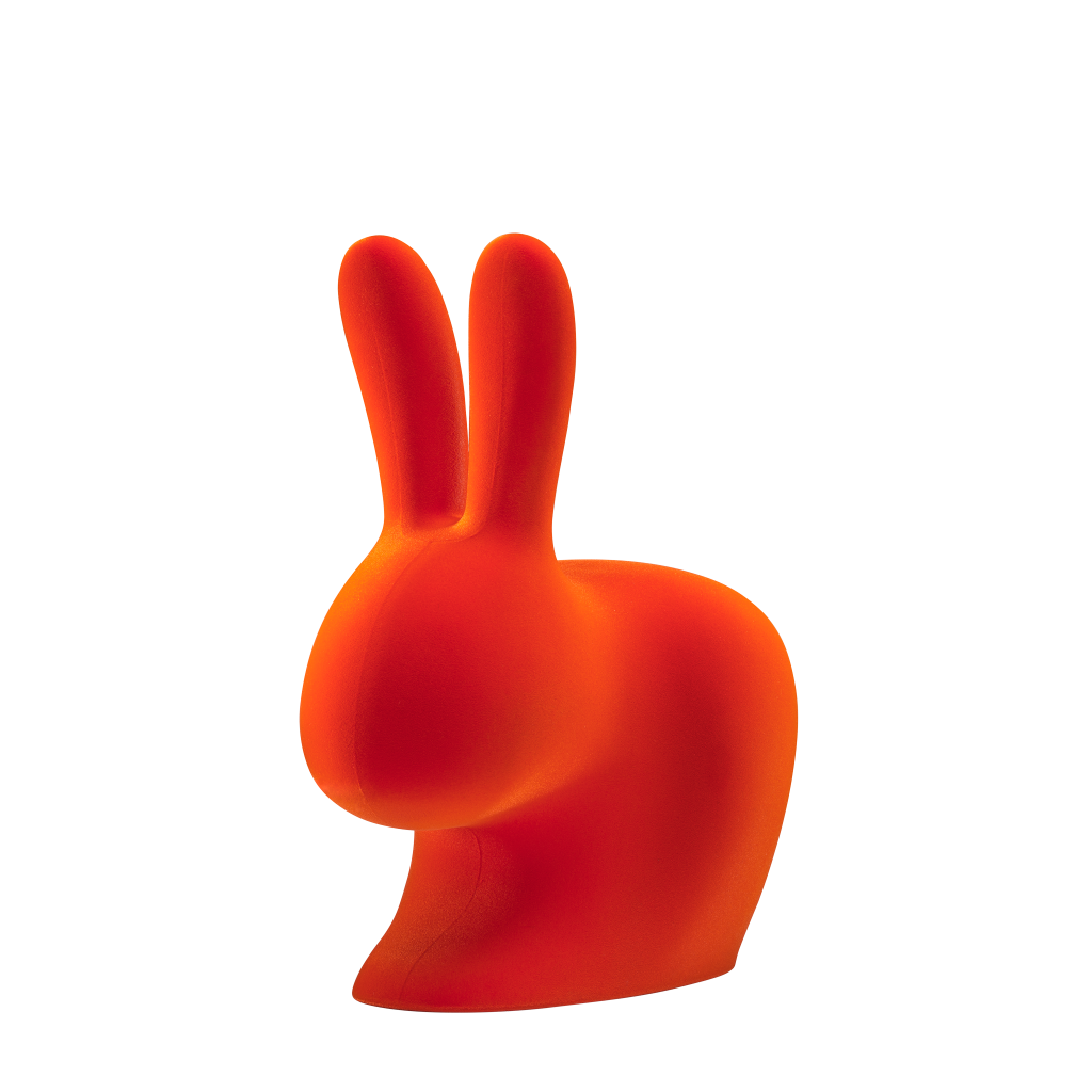 Rabbit Chair Velvet Finish by Qeeboo #Orange