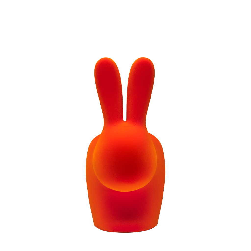 Rabbit Chair Velvet Finish by Qeeboo #Orange